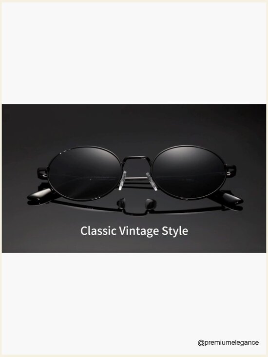 Oval Retro Polarized Sunglasses UV400 Metal Frame Unisex main image 5